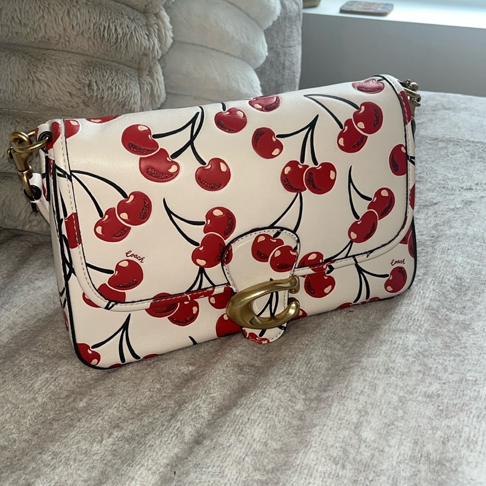 Coach Soft Tabby Cherry Print Shoulder Bag